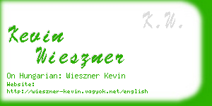 kevin wieszner business card